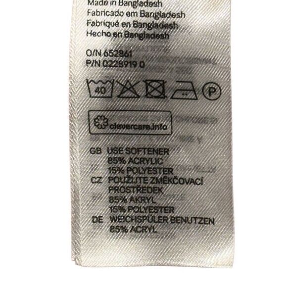 Divided By H&M Beige Knitted Long Sleeve Pullover Cropped Sweater Ladies Small - Picture 7 of 9